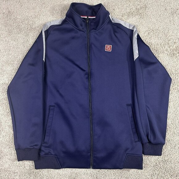 Uniqlo Jackets & Blazers - Uniqlo Bomber Track Jacket Blue Women’s Size XL